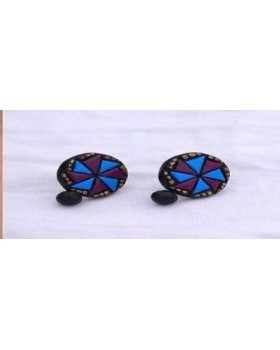 Handpainted Terracotta Jewellery – Ear rings Handpainted Terracotta Jewellery – Ear rings